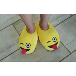 Emoji Slippers - Crazy Face