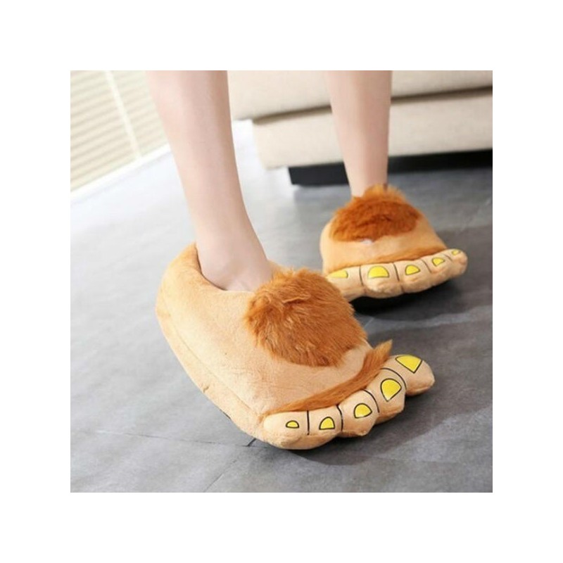 Casual Wear Hobbit Soft Plush Toy Slippers, Rubber Slipper, Brown at Rs  250/pair in Faridabad