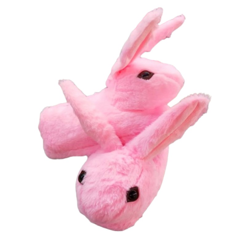 Mens pink bunny slippers 2025