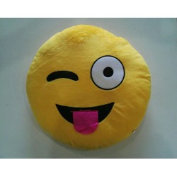 Emoji Plush Pillow - Crazy Face