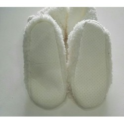 Soft Fleece Plush Slipper Boots - White