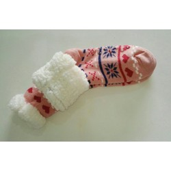 Fluffy Slipper Socks - Multi Design (Pink)